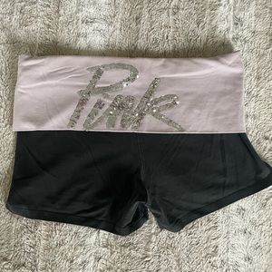 Pink Victoria’s Secret sequin shorts